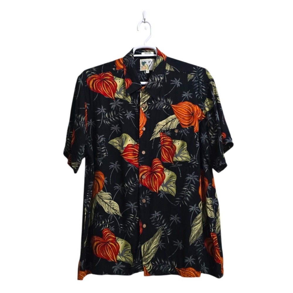 Ron Chereskin Floral Hawaiian Resortwear Short Sleeve Casual Button Down Sz XXL